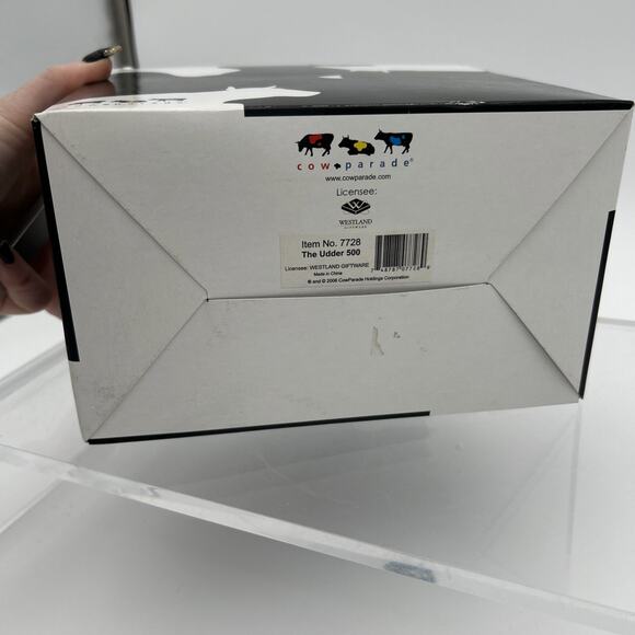 COW PARADE The UDDER 500 Race Car Flames Westland Gift 2006 Tag & Box #7728 👀👇 - Picture 6 of 16